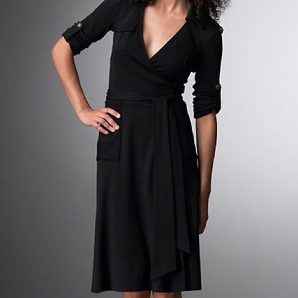Diane Von Fursternberg Black Wrap Dress
